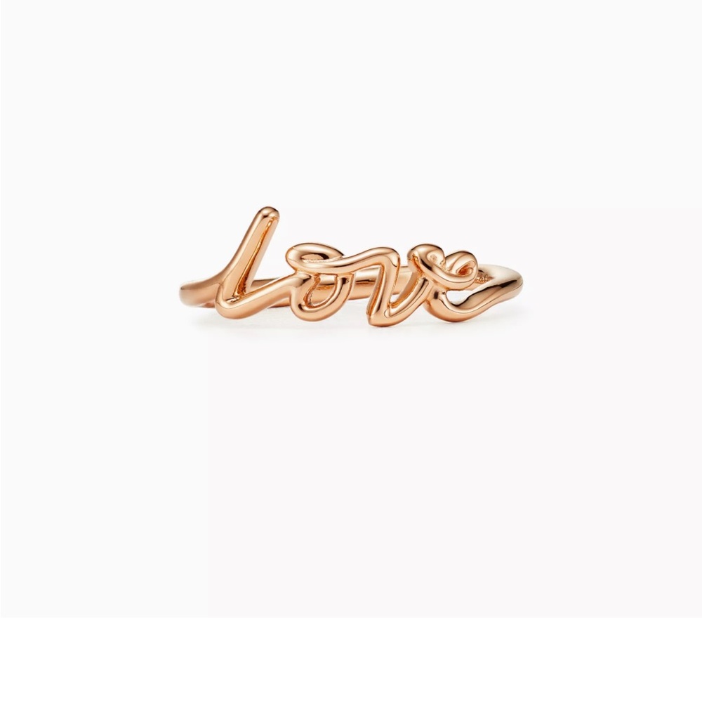 Tiffany & Co. Paloma's Graffiti Love Ring in Rose Gold, Mini Size 7.5
